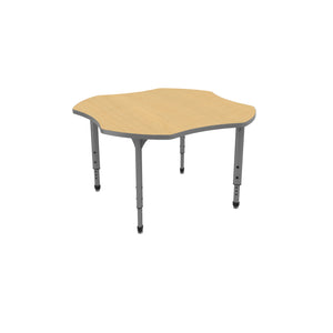 Apex Adjustable Height Collaborative Student Table, 48" Clover