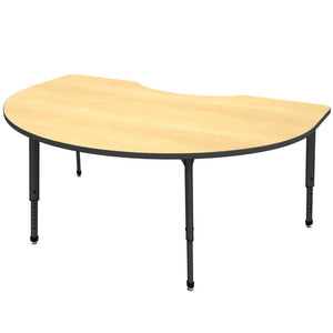 Apex Adjustable Height Collaborative Student Table, 48" x 72" Kidney