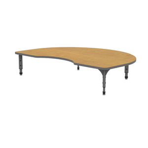Adjustable Height Floor Activity Table, 48" x 72" Kidney