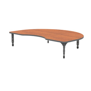 Adjustable Height Floor Activity Table, 48" x 72" Kidney