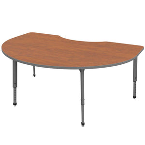 Apex Adjustable Height Collaborative Student Table, 48" x 72" Kidney