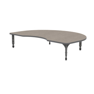 Adjustable Height Floor Activity Table, 48" x 72" Kidney