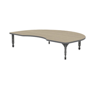 Adjustable Height Floor Activity Table, 48" x 72" Kidney