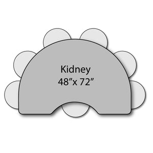 Adjustable Height Floor Activity Table, 48" x 72" Kidney