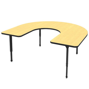 Apex Adjustable Height Collaborative Student Table, 60" x 66" Horseshoe