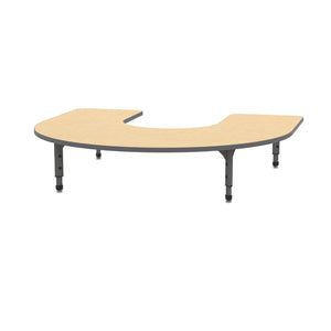 Adjustable Height Floor Activity Table, 60" x 66" Horseshoe