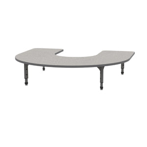Adjustable Height Floor Activity Table, 60" x 66" Horseshoe