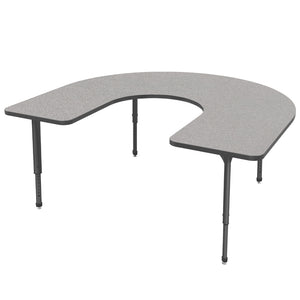 Apex Adjustable Height Collaborative Student Table, 60" x 66" Horseshoe