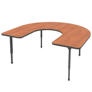 Apex Adjustable Height Collaborative Student Table, 60" x 66" Horseshoe