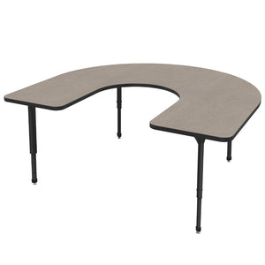Apex Adjustable Height Collaborative Student Table, 60" x 66" Horseshoe