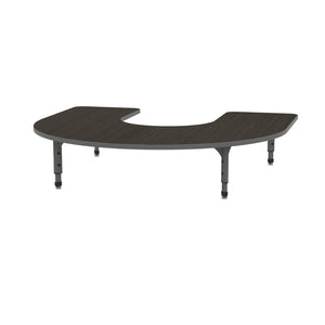 Adjustable Height Floor Activity Table, 60" x 66" Horseshoe