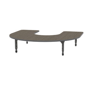 Adjustable Height Floor Activity Table, 60" x 66" Horseshoe