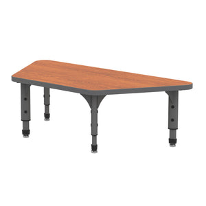 Adjustable Height Floor Activity Table, 24" x 48" Trapezoid