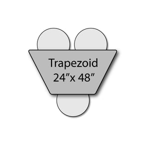 Adjustable Height Floor Activity Table, 24" x 48" Trapezoid