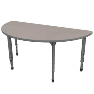 Apex Adjustable Height Collaborative Student Table, 60" Half Round