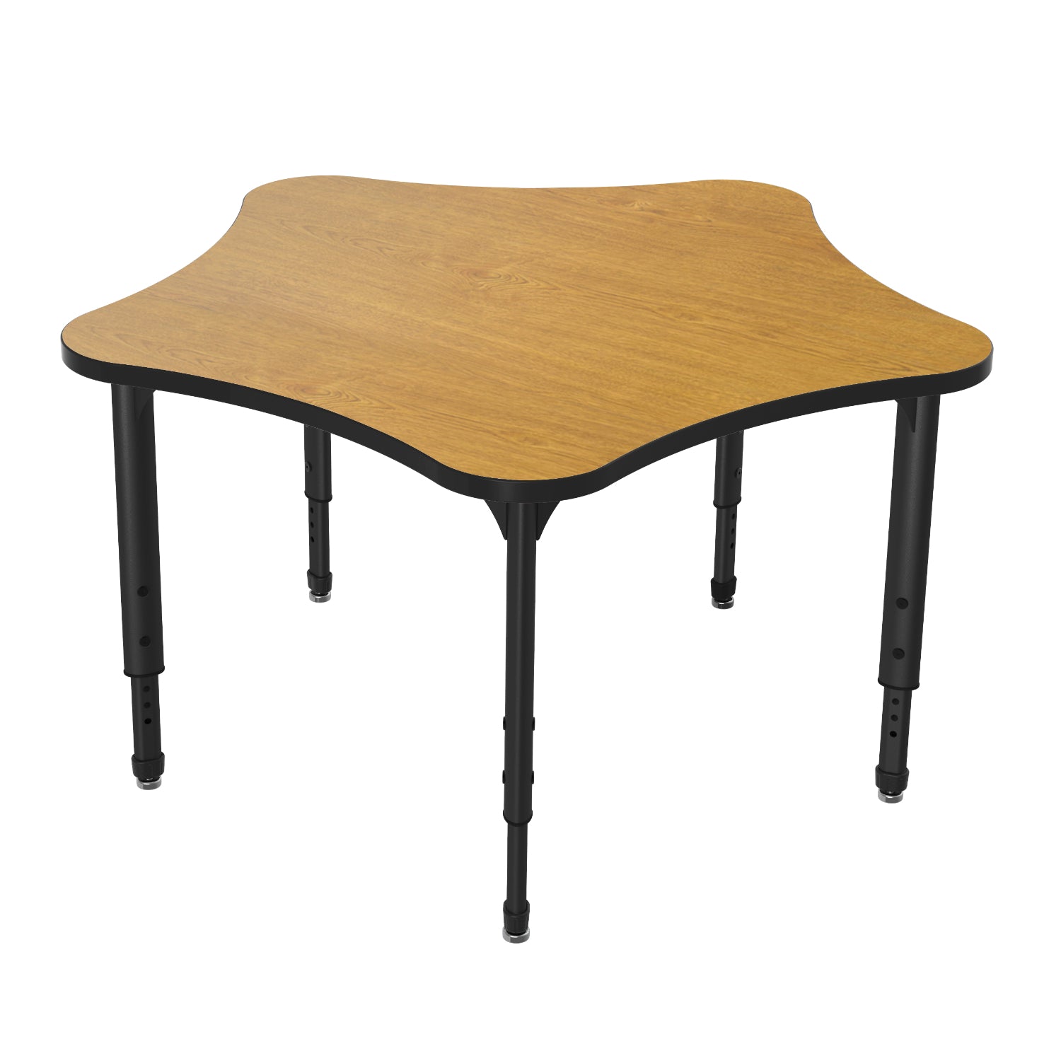 Apex Adjustable Height Collaborative Student Table, 48" 5 Star