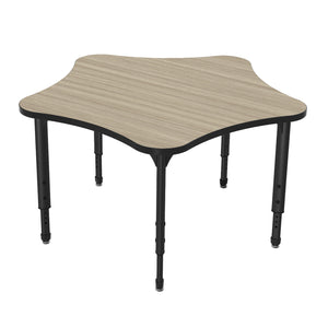 Apex Adjustable Height Collaborative Student Table, 48" 5 Star