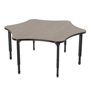 Apex Adjustable Height Collaborative Student Table, 60" 6 Star