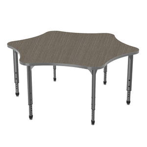 Apex Adjustable Height Collaborative Student Table, 60" 6 Star