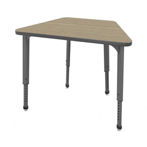 Apex Adjustable Height Collaborative Student Desk, 36" x 23" x 19" Trapezoid