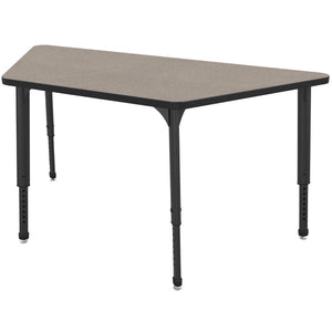 Apex Adjustable Height Collaborative Student Table, 30" x 60" Trapezoid