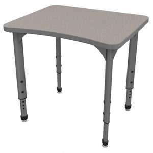 Apex Adjustable Height Collaborative Student Desk, 24" x 28" Curve
