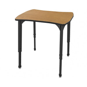 Apex Adjustable Height Collaborative Student Desk, 24" x 28" Dogbone/Contour