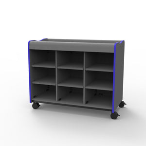 Marco Horizon Makerspace Series 9-Cubbie Storage Cart without Doors