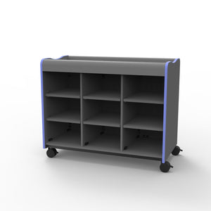 Marco Horizon Makerspace Series 9-Cubbie Storage Cart without Doors