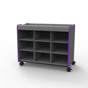 Marco Horizon Makerspace Series 9-Cubbie Storage Cart without Doors