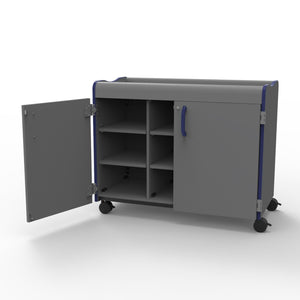 Horizon Makerspace Series Mobile Cubbie Storage with Doors