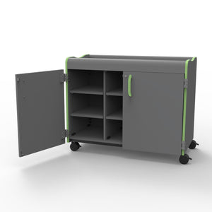 Horizon Makerspace Series Mobile Cubbie Storage with Doors