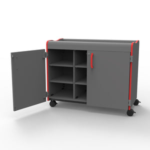 Horizon Makerspace Series Mobile Cubbie Storage with Doors