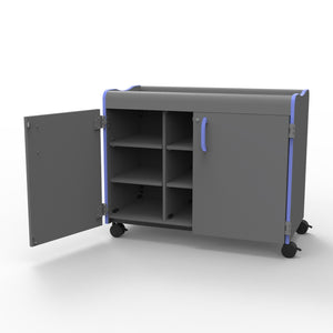Horizon Makerspace Series Mobile Cubbie Storage with Doors