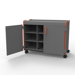 Horizon Makerspace Series Mobile Cubbie Storage with Doors