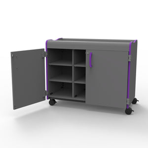 Horizon Makerspace Series Mobile Cubbie Storage with Doors