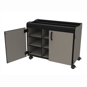 Horizon Makerspace Series Mobile Cubbie Storage with Doors