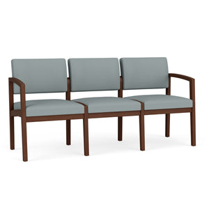 Lenox Wood Collection Reception Seating, 3 Seat Sofa, Standard Vinyl Upholstery, FREE SHIPPING