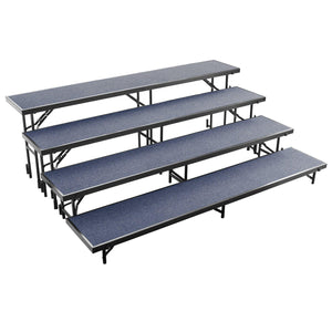 Multi-Level Straight Standing Choral Risers, 18" x 96" Platforms