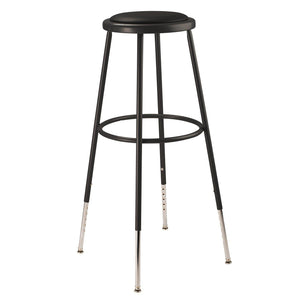 Height Adjustable Heavy Duty Vinyl Padded Steel Stool