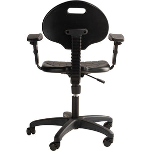 Kangaroo Polyurethane Task Chair with Adjustable Arms, Desk Height