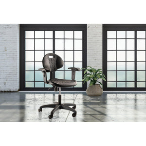 Kangaroo Polyurethane Task Chair with Adjustable Arms, Desk Height