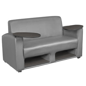 Supernova Tablet Arm Loveseat with Storage
