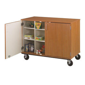 Closed Cubbie Mobile Storage, Lockable, 12 Compartments