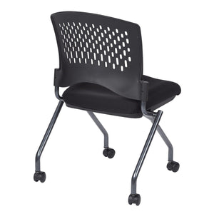 Deluxe Folding/Nesting Armless Chair with Ventilated Plastic Back