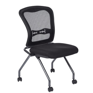 Deluxe ProGrid® Mesh Back Folding/Nesting Chair with Casters