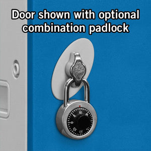 12" Wide Triple Tier ABS Plastic Locker, 1 Wide, 6 Feet High, 18 Inches Deep, Blue, Assembled