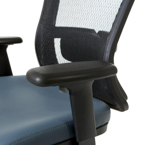 ProGrid® High Back Managers Chair with Antimicrobial Vinyl Seat, 3-Way Adjustable Arms and Seat Slider