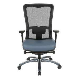 ProGrid® High Back Managers Chair with Antimicrobial Vinyl Seat, 3-Way Adjustable Arms and Seat Slider