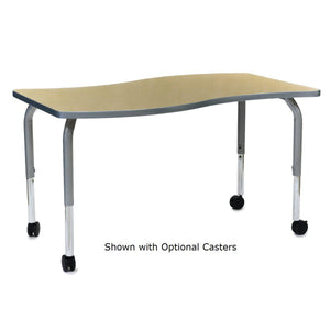 Method Collaborative Series Adjustable Height Tables, 25" 34" H, Undulate Shape, 30" x 54"